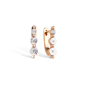 Серебряные серьги с бриллиантами