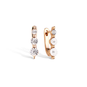 Серебряные серьги с бриллиантами