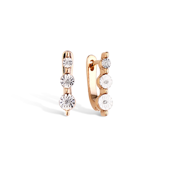 Серебряные серьги с бриллиантами