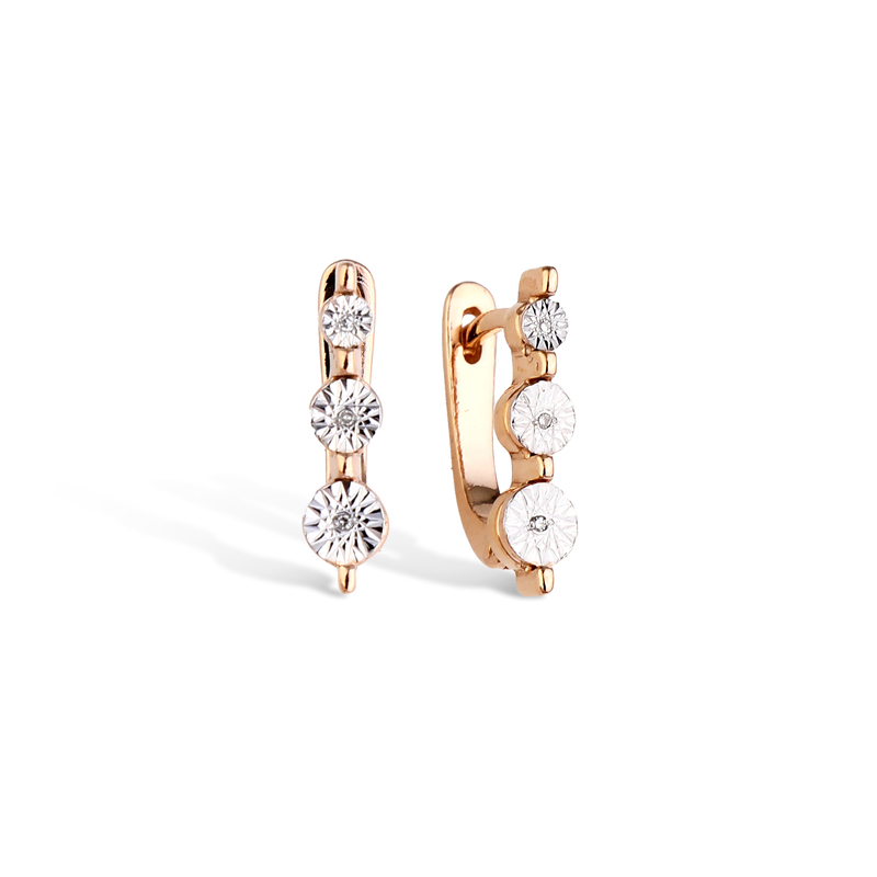 Серебряные серьги с бриллиантами