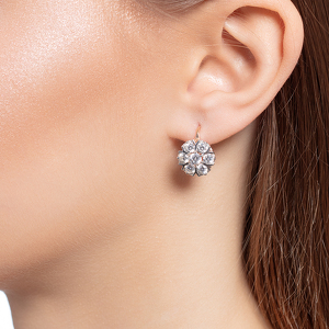 Серебряные серьги с фианитами