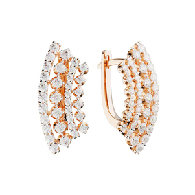 Серебряные серьги с фианитами