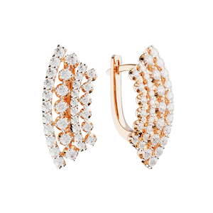 Серебряные серьги с фианитами