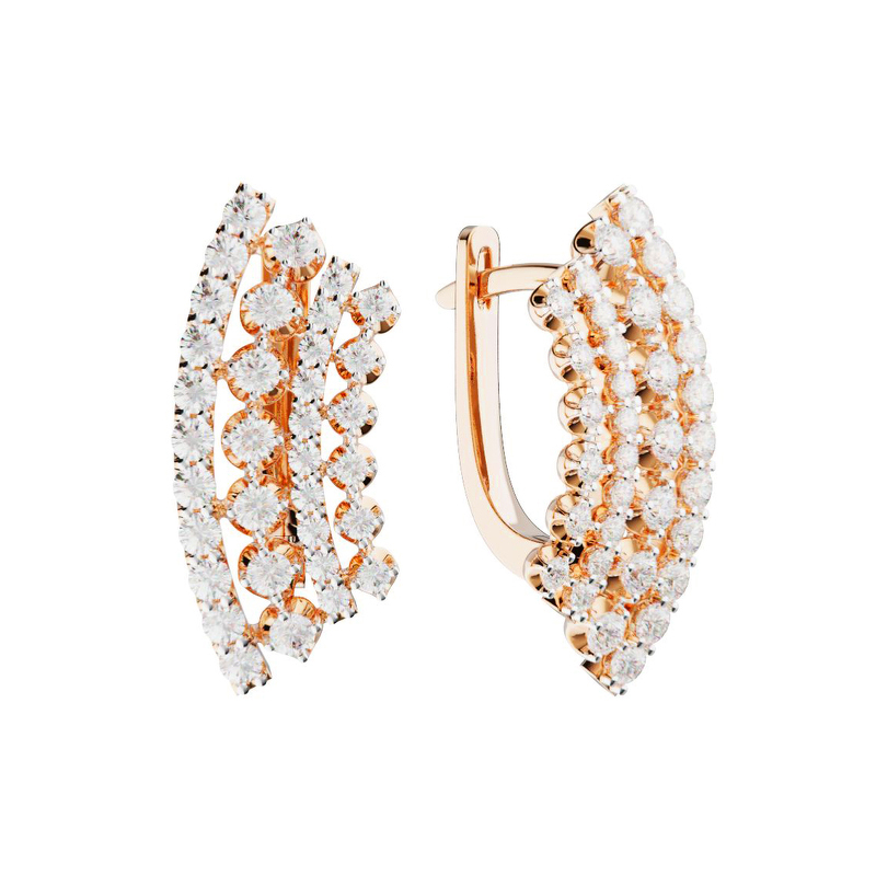 Серебряные серьги с фианитами