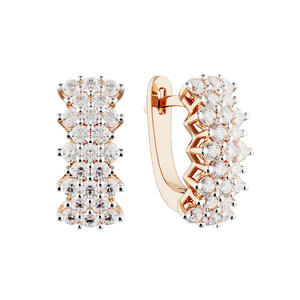 Серебряные серьги с фианитами