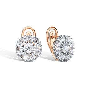 Серебряные серьги с фианитами