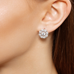 Серебряные серьги с фианитами