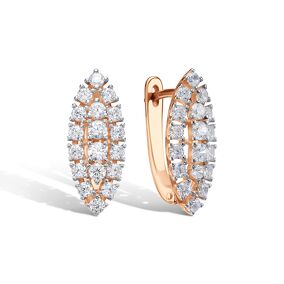 Серебряные серьги с фианитами