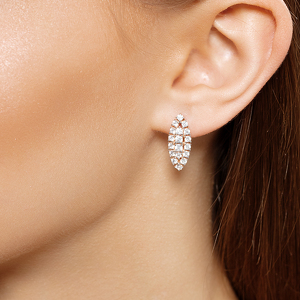 Серебряные серьги с фианитами