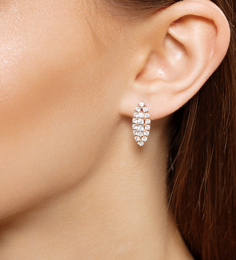 Серебряные серьги с фианитами