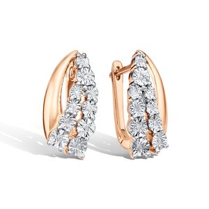 Серебряные серьги с бриллиантами