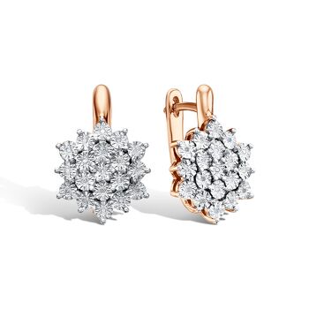 Серебряные серьги с бриллиантами