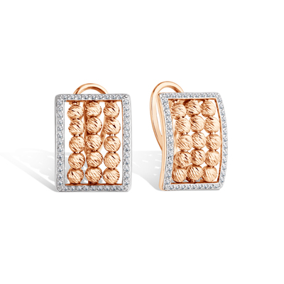 Серебряные серьги с фианитами «Дорика» 21-5154