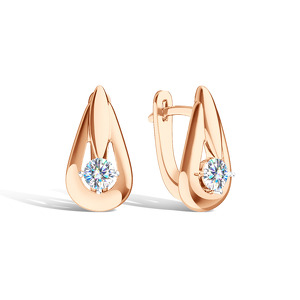 Серебряные серьги с муассанитом