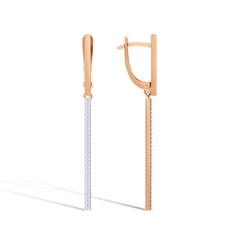 Серебряные серьги с бриллиантами