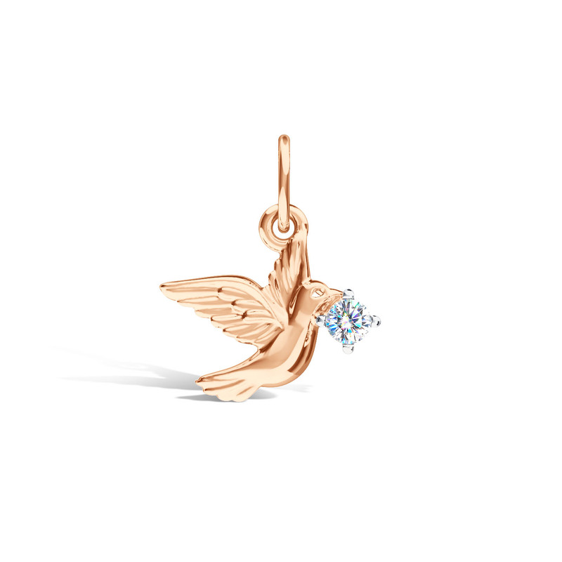 Серебряная подвеска с фианитом