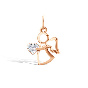 Серебряная подвеска с муассанитами