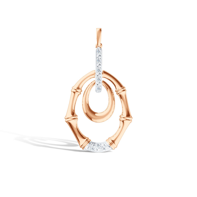 Серебряная подвеска с бриллиантами