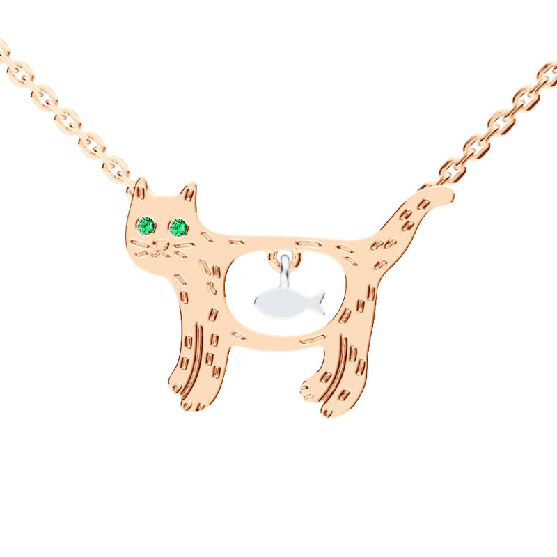 Серебряное колье с фианитами