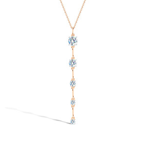Серебряное колье с муассанитом