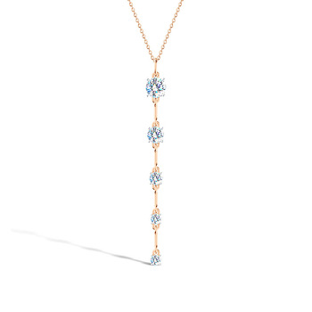 Серебряное колье с муассанитом