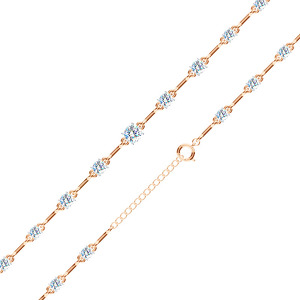 Серебряный браслет с муассанитами