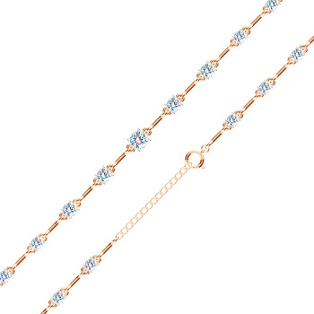 Серебряный браслет с муассанитами