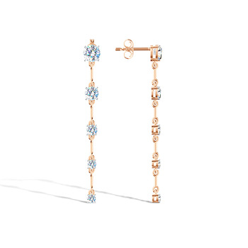 Серебряные серьги-пусеты с муассанитами