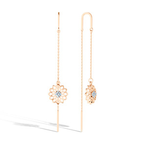 Серебряные серьги-продевки с муассанитом