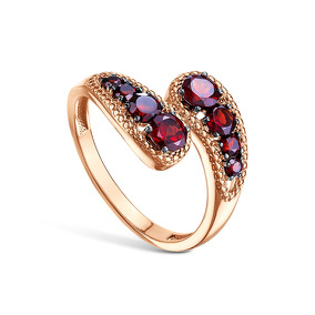 Серебряное кольцо с гранатами