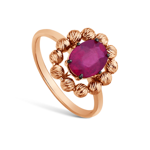 Серебряное кольцо с рубином