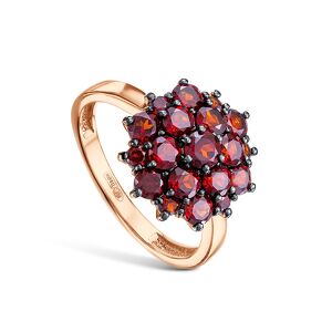 Серебряное кольцо с гранатами