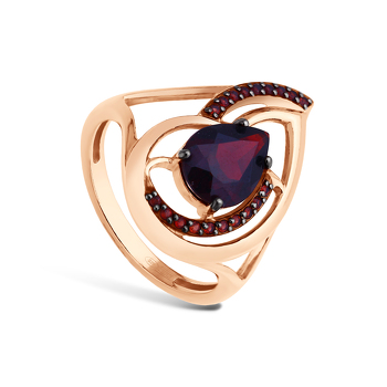 Серебряное кольцо с гранатами 11-5540
