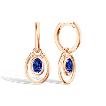 Серебряные серьги с сапфиром