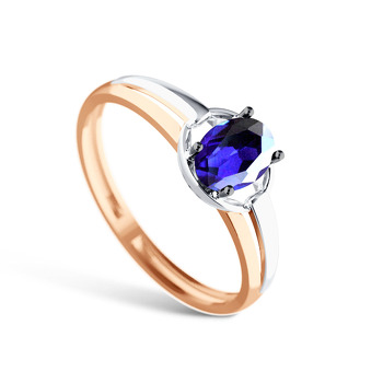 Серебряное кольцо с сапфиром