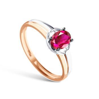 Серебряное кольцо с рубином