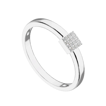 Серебряное кольцо с бриллиантами