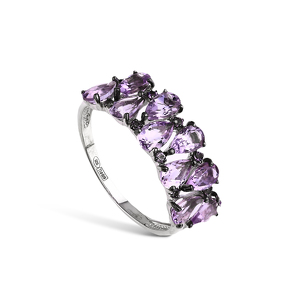 Серебряное кольцо с аметистом