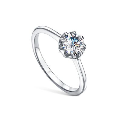Серебряное кольцо с муассанитами 11-5143