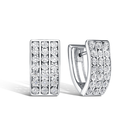 Серебряные серьги с бриллиантами