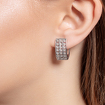 Серебряные серьги с бриллиантами
