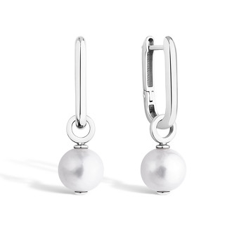 Серебряные серьги с жемчугом