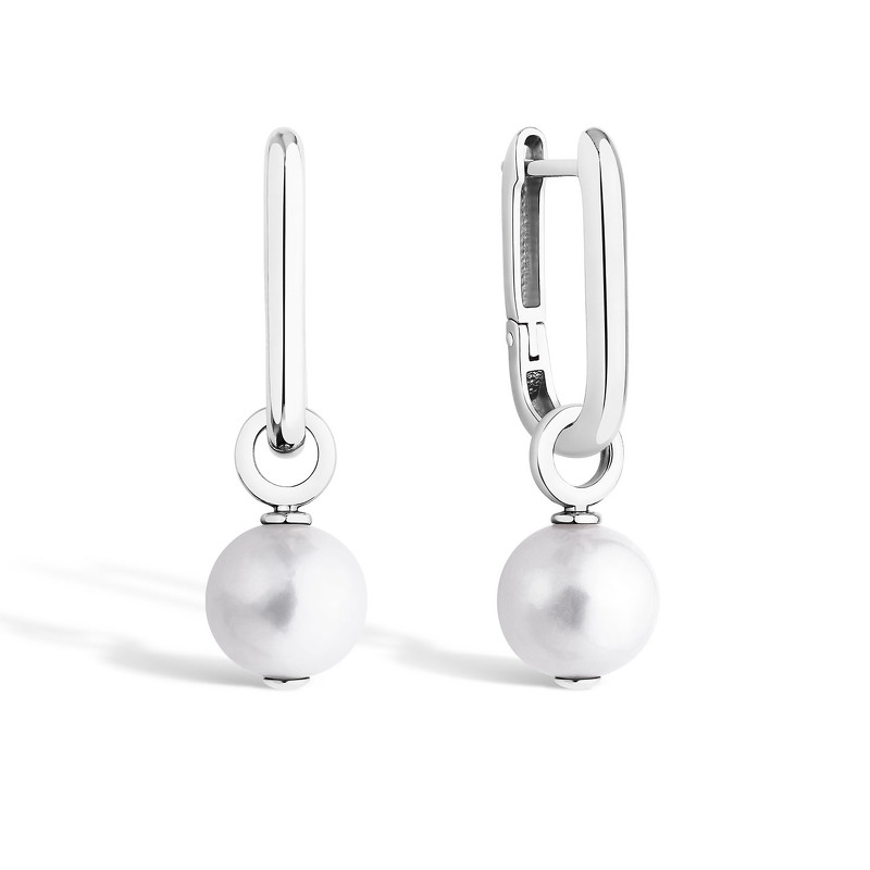 Серебряные серьги с жемчугом