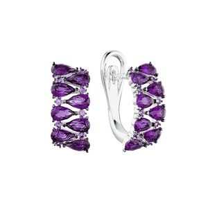 Серебряные серьги с аметистами