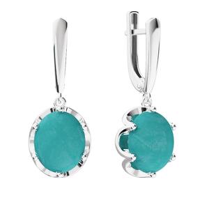 Серебряные серьги с бирюзой