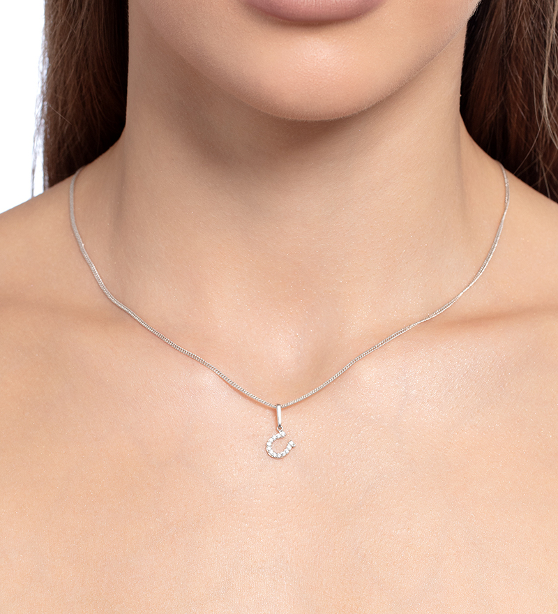 Серебряная подвеска с фианитами