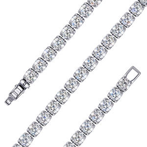 Серебряный браслет с фианитами