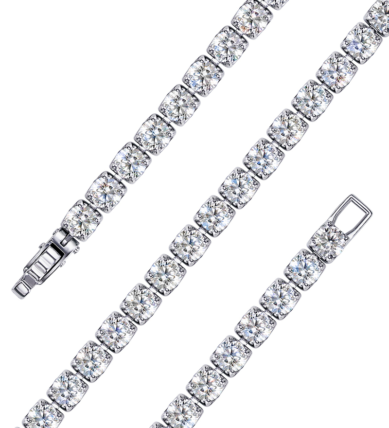 Серебряный браслет с фианитами