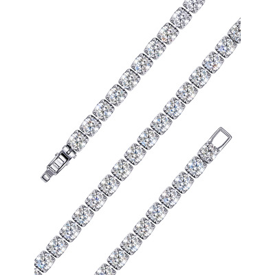 Серебряный браслет с фианитами