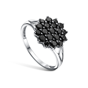 Серебряное кольцо с шпинелями